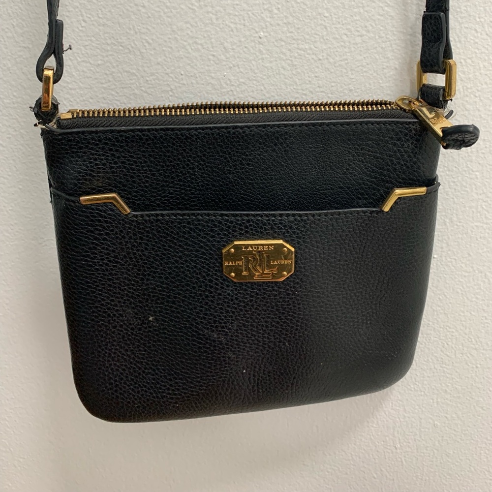 Black Ralph Lauren crossbody leather